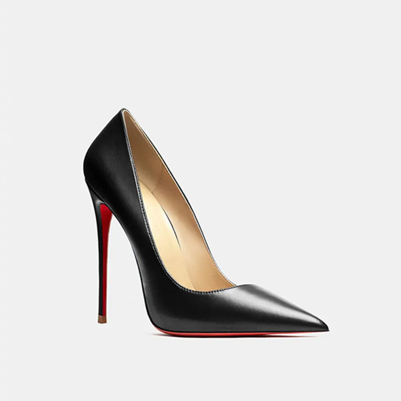 HLTINO 2025 new Sexy Women Red Bottom Shoes Ladies Thin Heel Matte Finish High Heeled Shoes for Autumn Spring Daily