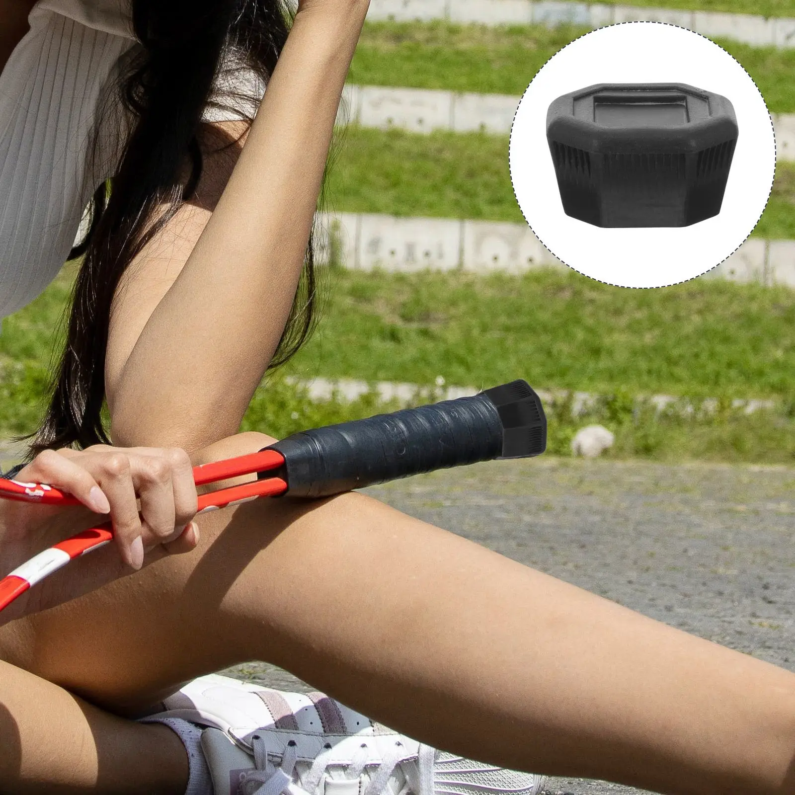 Tennis Racket Handle End Cover Replacement Plastic Grip Bottom Cap Non Slip Design Compatible Various Models Accessories - Image 2