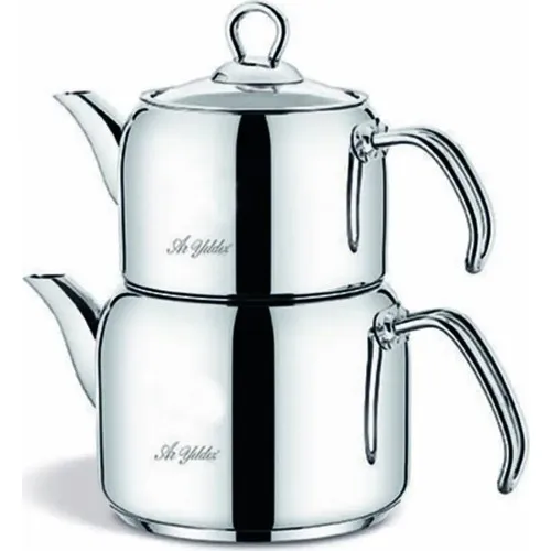 Aryıldız Steel Handle tea Pot Set