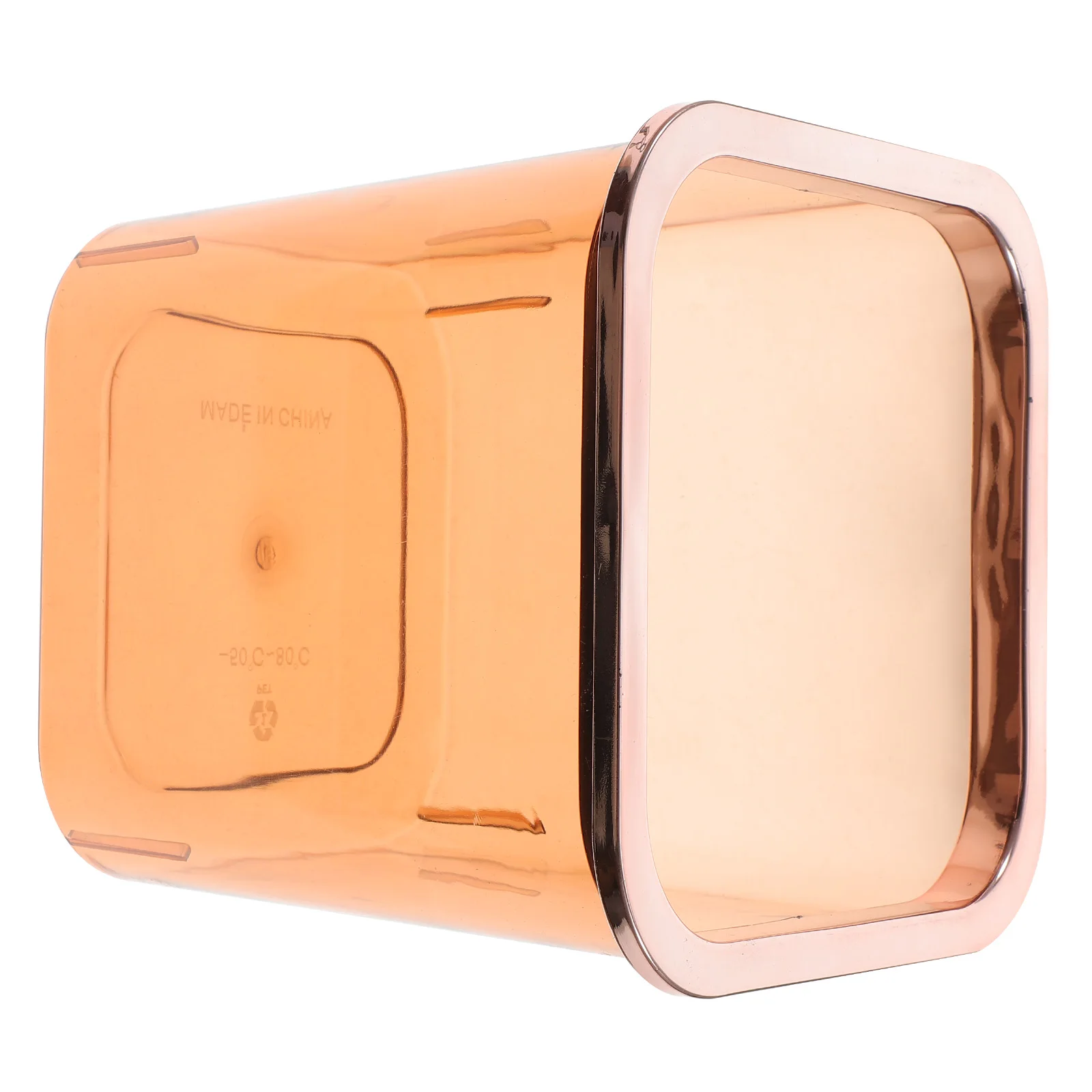 

Garbage Cans Desktop Trash Clear Portable Bathroom Bin for Bedroom Orange Rubbish Office