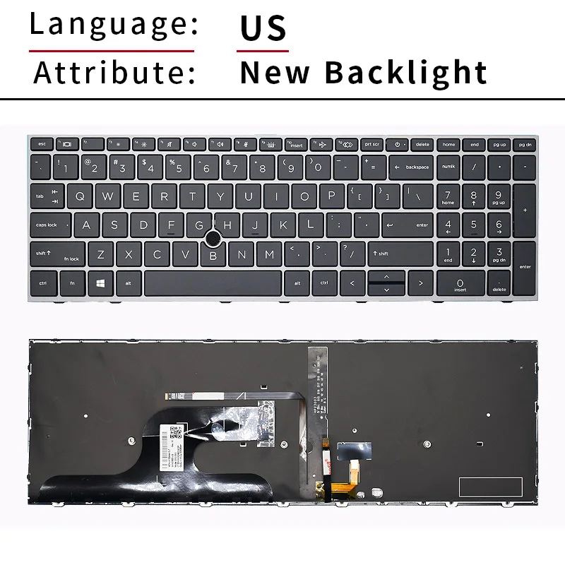 Replacement US/RU Russian Backlit Laptop Keyboard For HP ZBOOK Fury 15 G7/G8 Fury 15.6 inch G7/G8 C13C-5 Notebook PC - Image 4