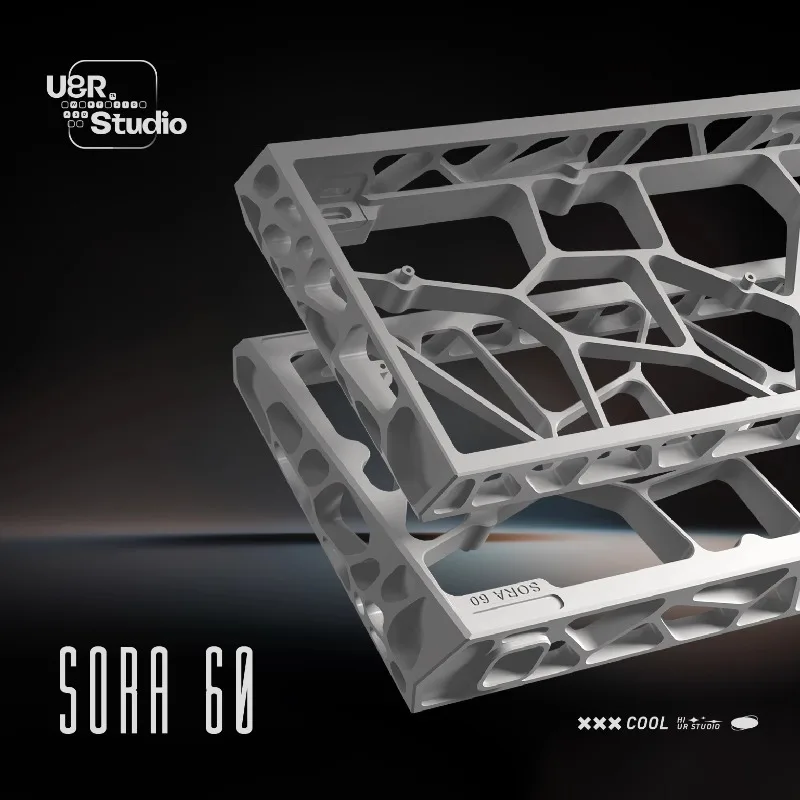 

GH60 Hollow Keyboard Shell Sora60 Hollow CNC Aluminum Alloy Case Magnetic Axis Wooting60he HM GT60 M64 Custom Keyboard Case