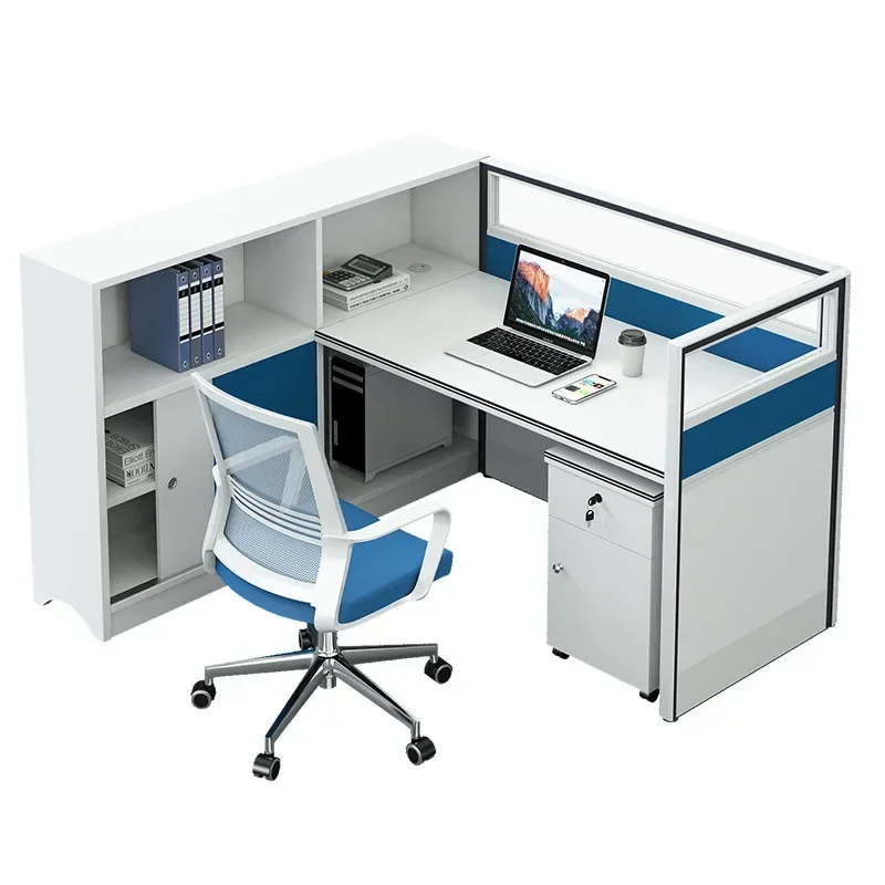 Desk Office Staff Screen Office Card Seat Simple Modern Staff Finance Computer Table and Chair Combination Furniture