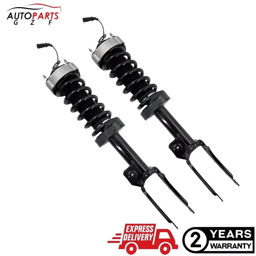 

2X Front Shock Struts Assys PASM For Porsche Cayenne 958 VW Touareg 4.8L 11-18