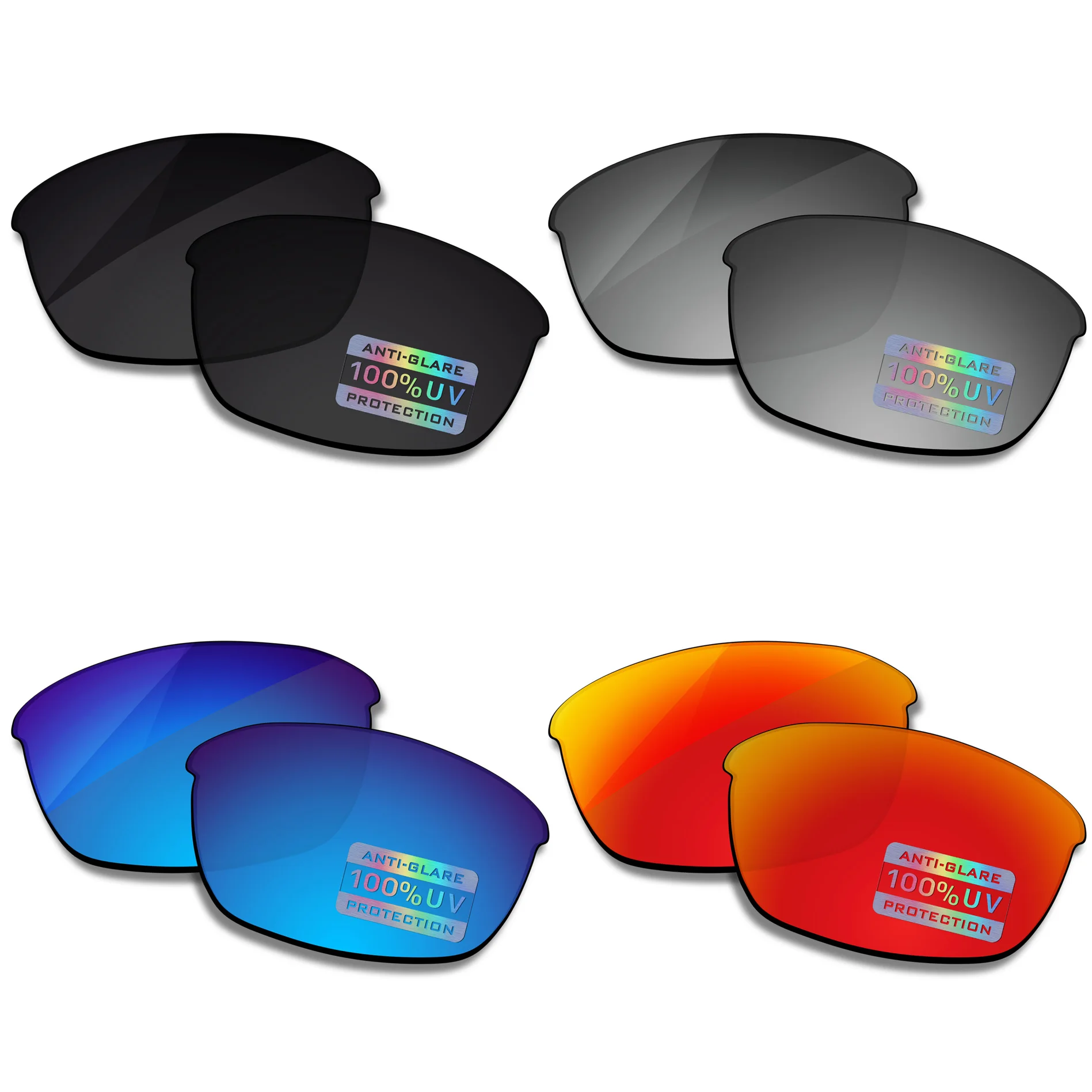 

MYCOURAG Replacement Lenses for OAKLEY Flak Jacket OO9008 - 63mm Sunglasses UV400 Protection Multi-Color Options