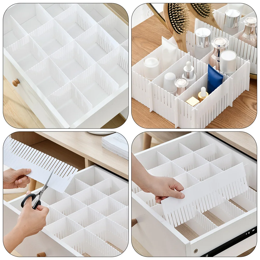 10pcs Drawer Dividers Home Organizer Partition Boards For Underwear Socks Towels Storage Multipurpose Drawer Separators