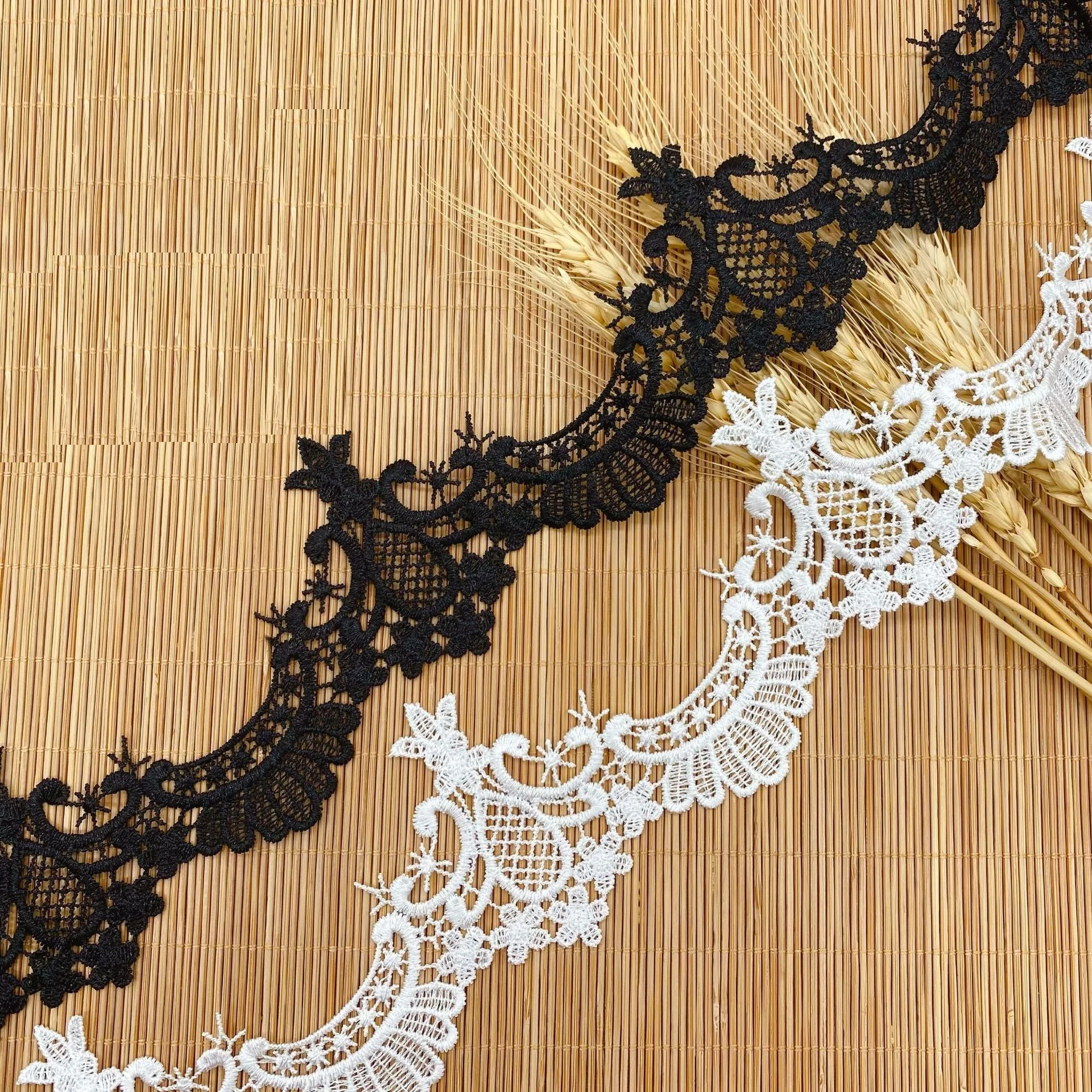 

3 ярда водорастворимый штрих-код, детское платье без рамок, подол, аксессуары для одежды «сделай сам», манжеты, воротники, отделка, кружевная отделка, декор