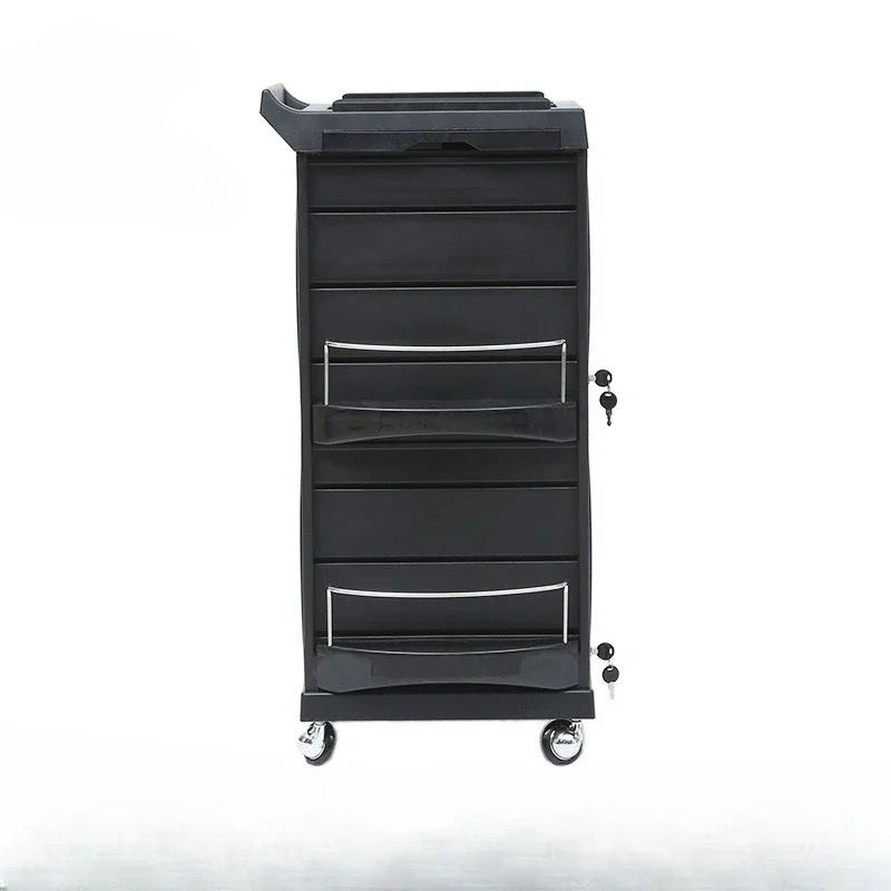 Hair tool cart, trolley for perming and dyeing, beauty salon, black multi-layer trolley, haircut trolley, tool cabinet