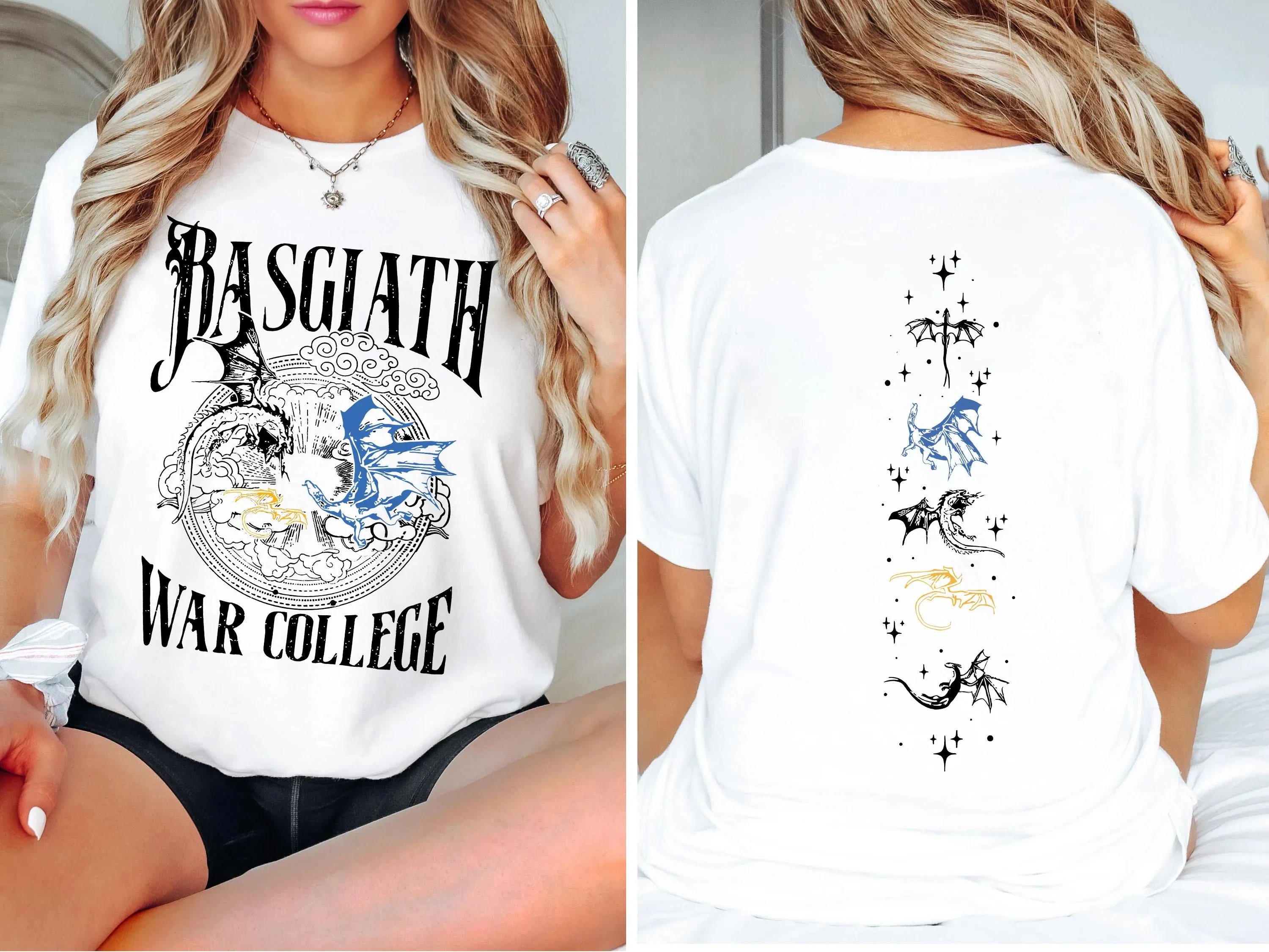 Basgiath War College T-Shirt Fourth Wing Shirt Dragon Rider Tee Romantasy Reader Merch, The Empyrean  Fantasy College Sweatshirt