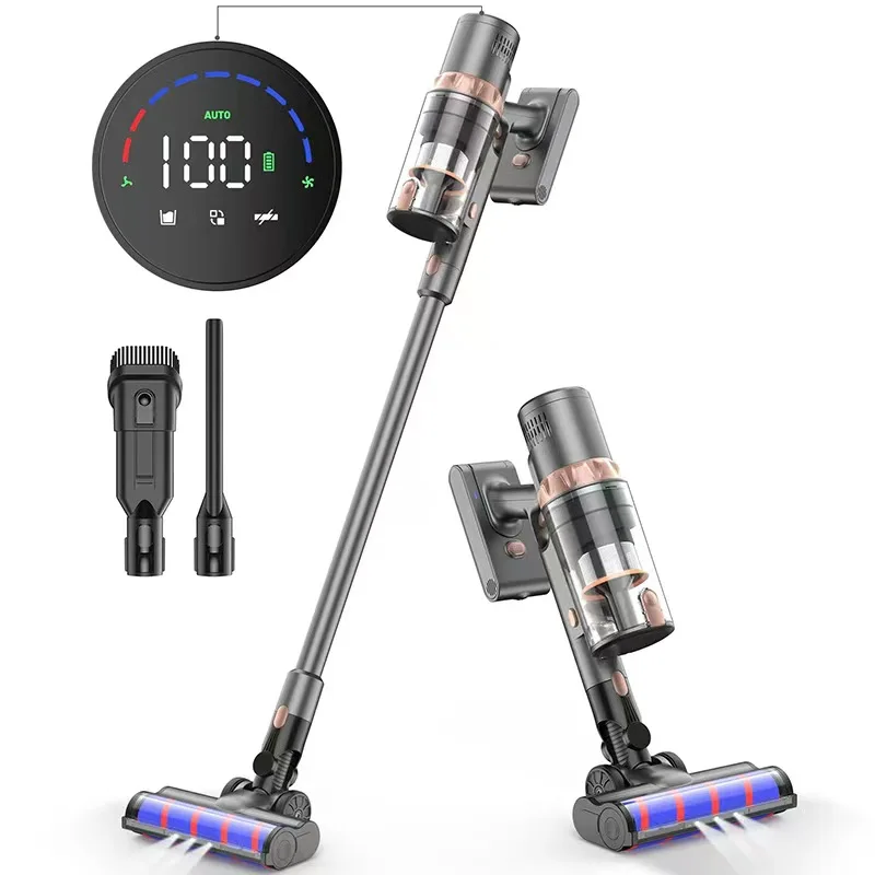 

Smart Home ABS+PP Cordless Stick Vacuum Cleaner Touch Screen Runtime Dry Cleaning Brushes For Household Use RoHS Certified