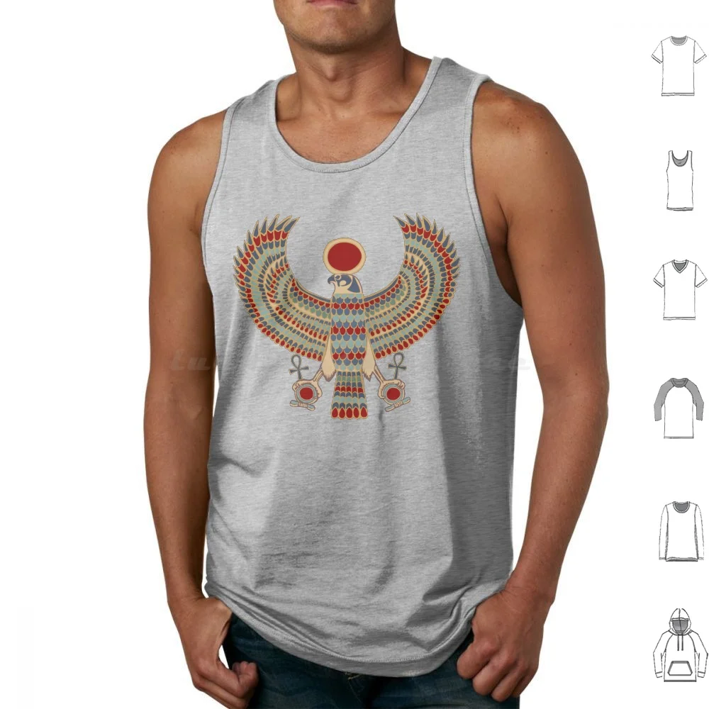 Ra Rises Tank Tops Print Cotton Tutankhamun Tutankamen Ra Falcon Hawk Horus Egypt Ancient Egypt Egyptology Archaeology