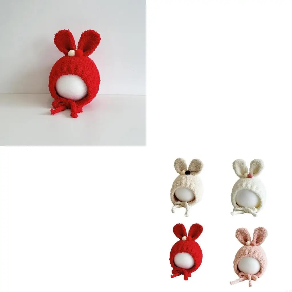 Bonnón cálido para niña Baby Rabbit Sombra conejo suave Gator punto cabecera Rabbit