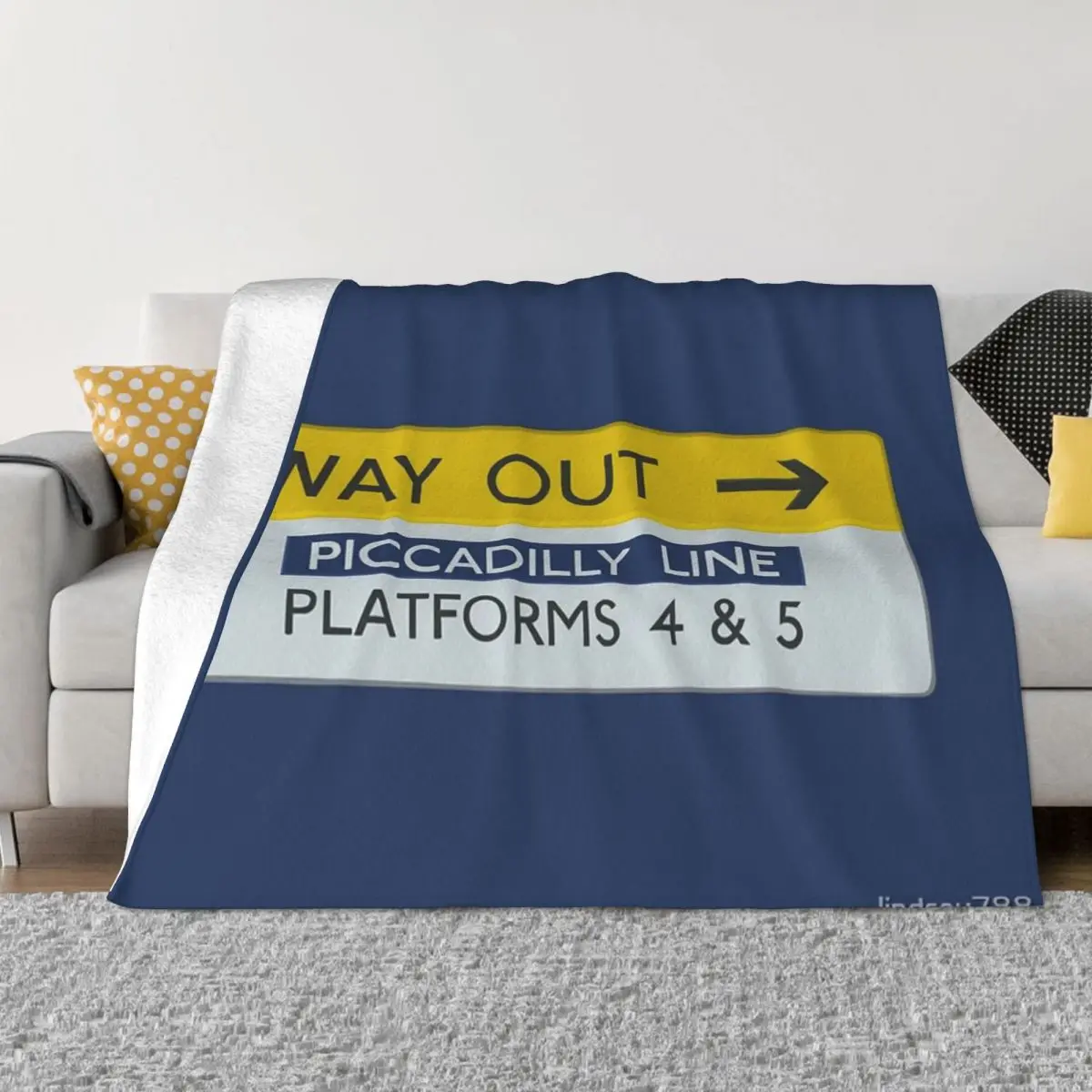 London Underground Way Out Sign Four Seasons Universal Blanket Air-Conditioned Room Can Be Laid Father's Day Gift