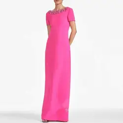 Dress Luxury Birthday Evening Dress Ankle Length Short Sleeves Summer Elegant Wedding Party Gowns For Women Arab 2024