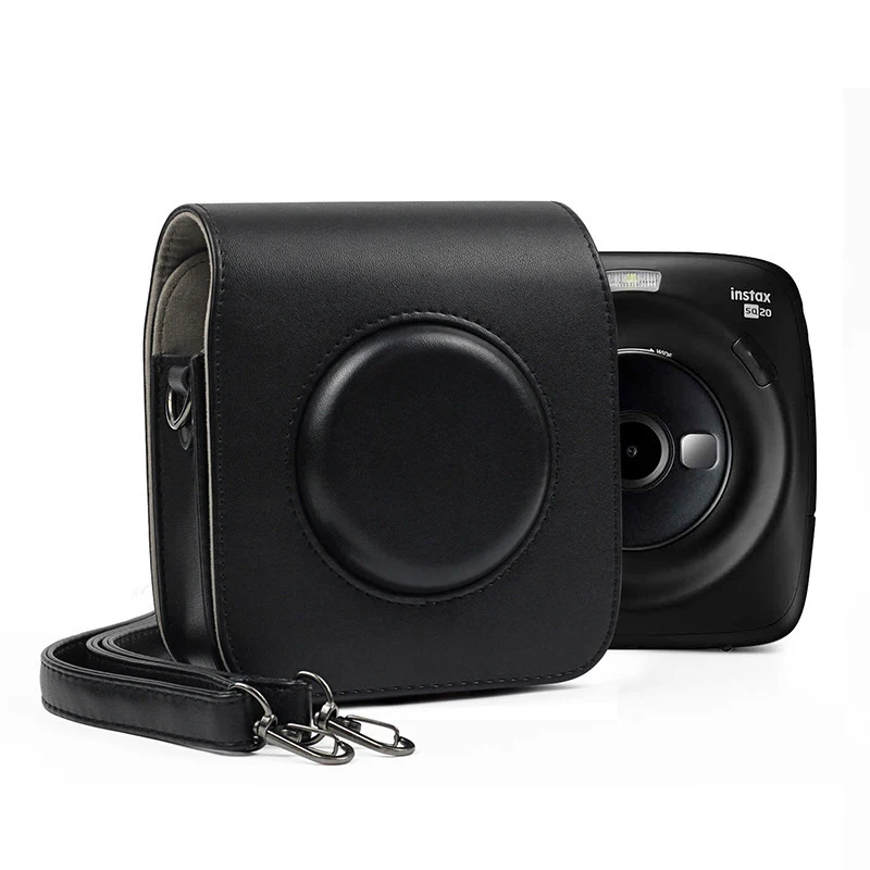 ل فوجي فيلم Instax مربع SQ20 SQ10 حافظة كاميرا حافظة بولي Leather جلدية خمر حزام الكتف الحقيبة المحمولة غطاء للحماية الكاميرا