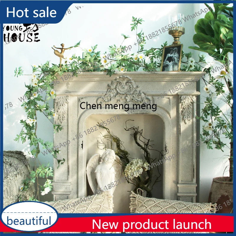 

A13 резная твердая древесина в западном стиле, европейско-американский французский камин, декоративный шкаф в стиле ретро, старый декоративный шкаф