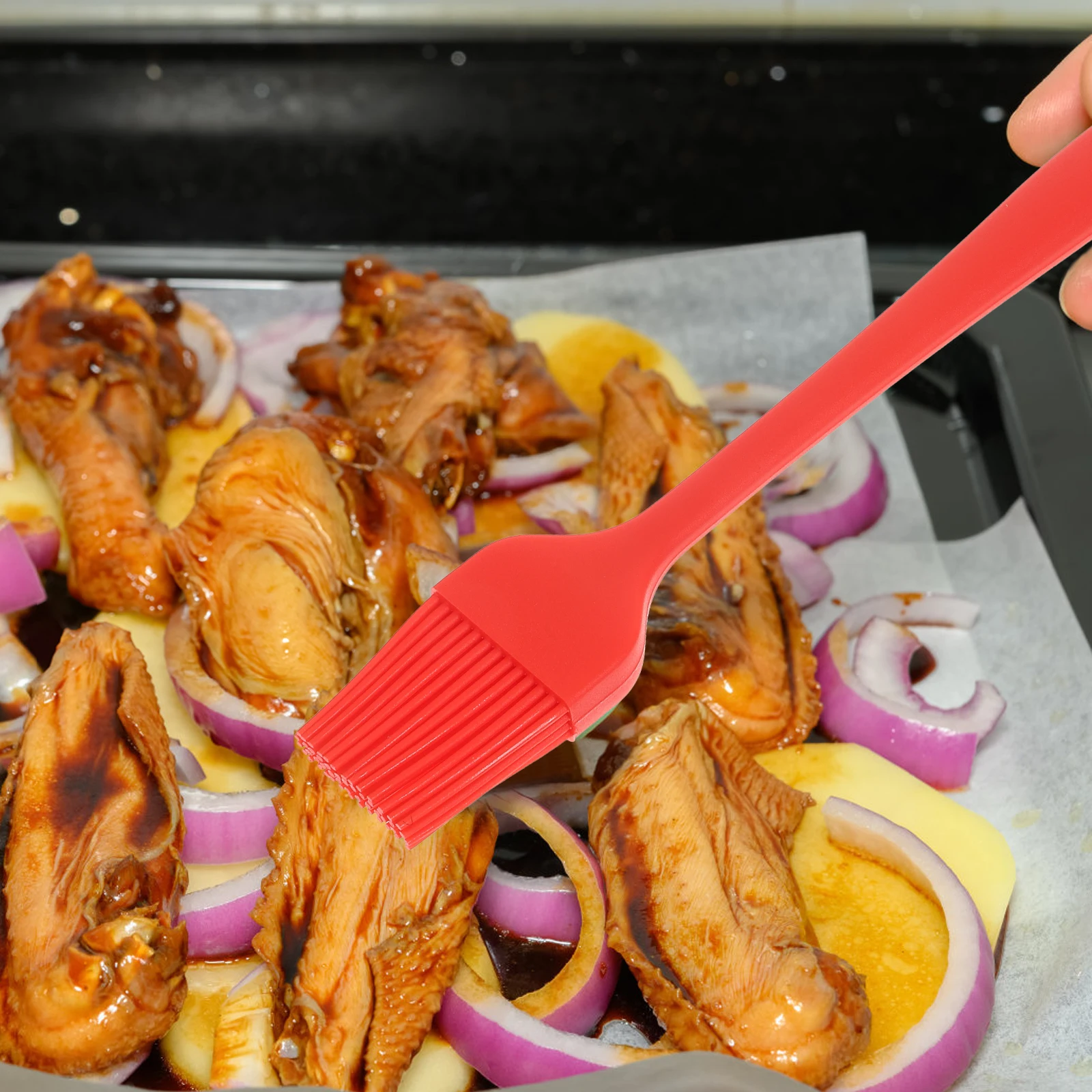 

1 set Stainless Steel Sauce Pot Brush Set Long Handle Wood Pan Stew Soup Noodle Pot High Temp Resistant Kitchen Supplies