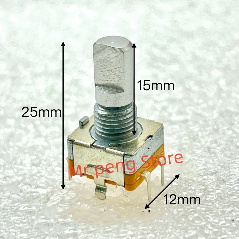 

2pcs for SW EC11 encoder with switch car audio adjustment switch 20 positioning shaft length 15MM half shaft