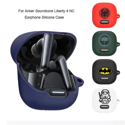 Funda para auriculares Anker Soundcore Liberty 4 NC, compartimento de carga, funda protectora de dibujos animados de Marvel, carcasa de Batman con gancho