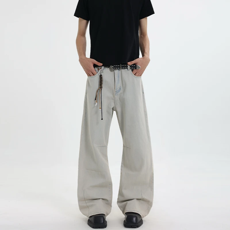 

Джинсы прямого кроя в американском винтажном стиле, светло-голубые, с эффектом потертости, повседневные, универсальные, длинные брюки для подростков, не дают усадку