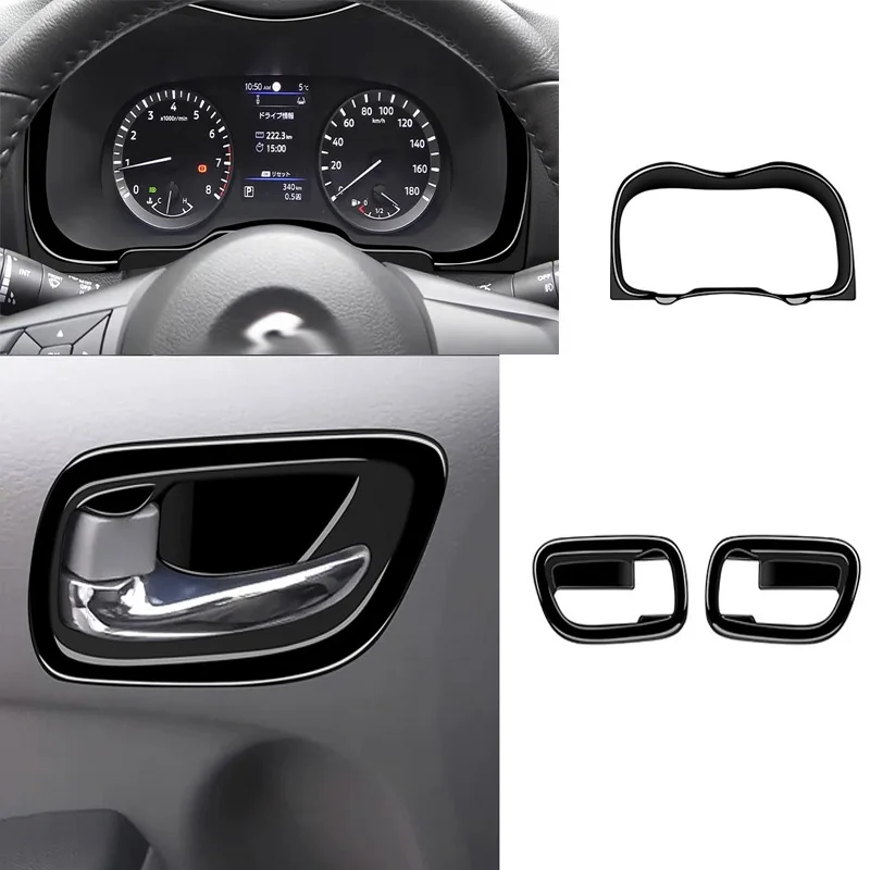 

Для Nissan NV350 2024 2025 ABS углеродное волокно автомобильная приборная панель рамка внутренняя дверная чаша декоративная полоса наклейка украшение