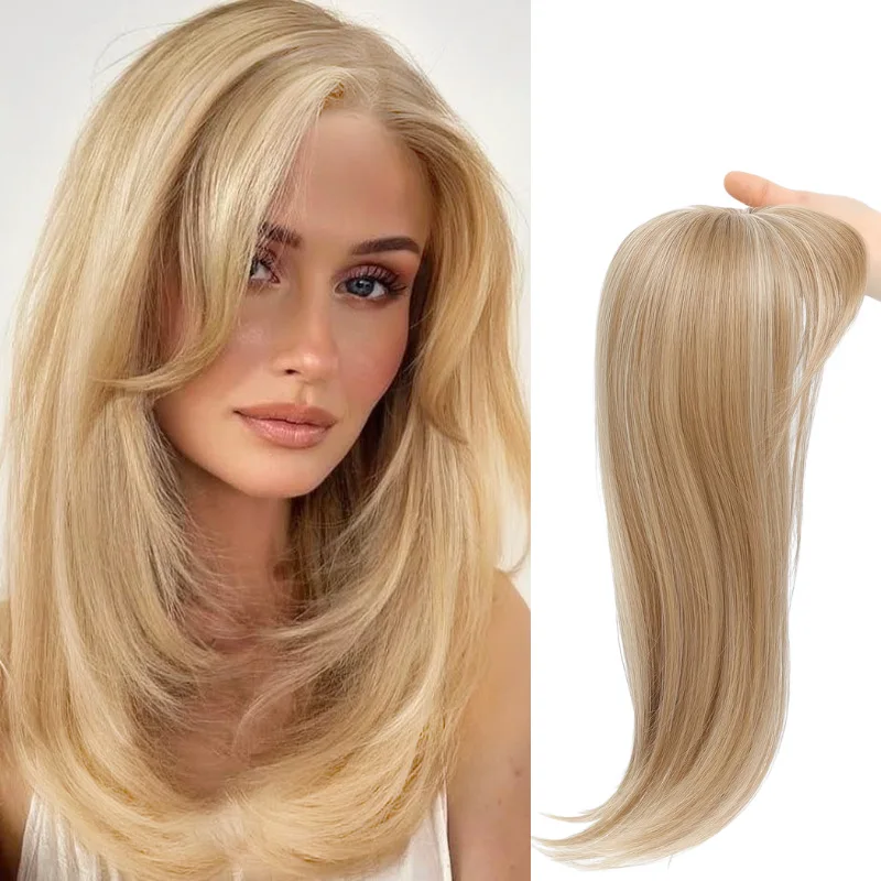

[18Inch Straight Wig Block] Elegant 18 Inch Women's Straight Synthetic Wig Block, High Temperature Fiber, Light Brown to Black