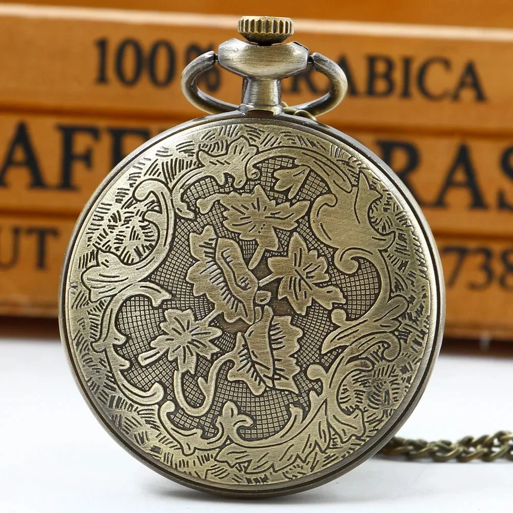 Exquisite Vintage Roman Digital Pocket Watch Women Mens Elegant Pocket Watches with Fob Chain Masculino Relogio Gift Clock