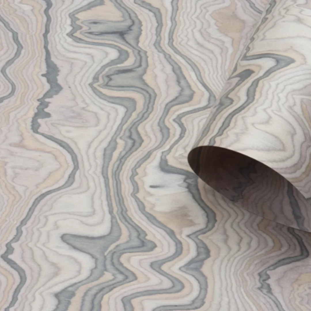 Size：2.5x0.58m Thick:0.5mm Luxury Stone Texture Tech Wood Veneer DIY Cabinet Doors Clothing Cabinet Doors Decorative Materials