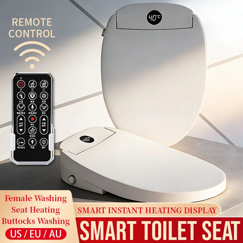 

Multifunctional Toilet Seat Smart Instant Heating Display Automatic flip cover Remote Control Water Temperature Adjustment
