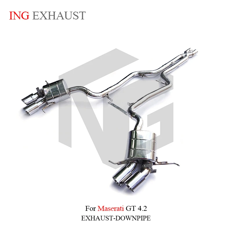 ING Exhaust Stainless steel 304 Remote Valve Catback for Maserati Gran Turismo GT GTS 4.2L 4WD Drive Car Electronic Wheel System