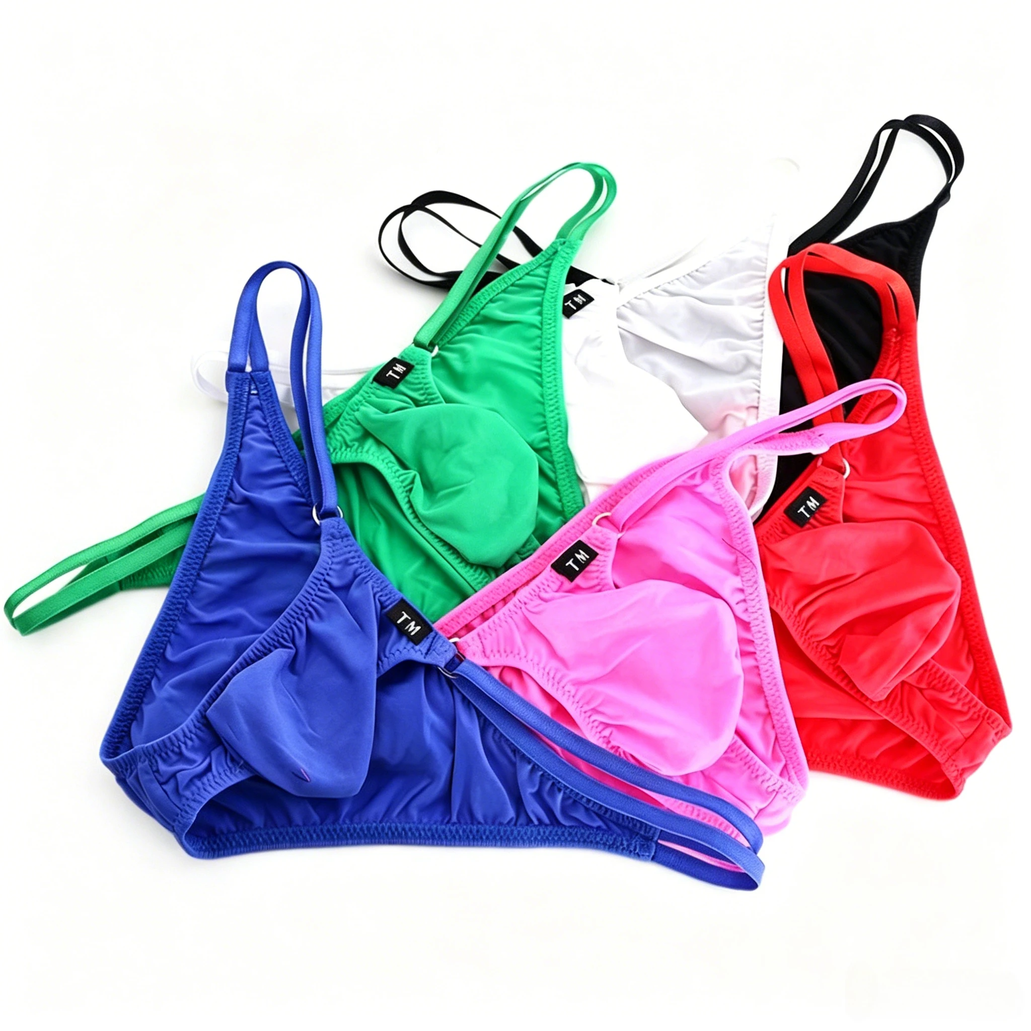 

Ice Silk O-Ring Bikini Briefs for Men Low Waist Sexy U-Pouch High Elastic Breathable Underwear