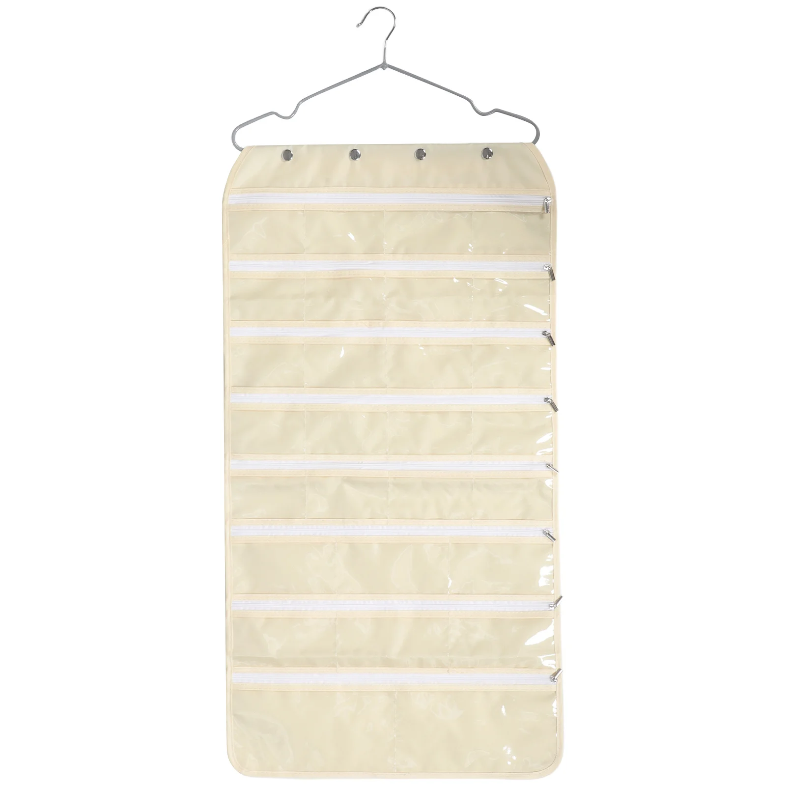 

Transparent Hanging Jewelry Organizer Storage Bag Zipper Necklace Bracelet Earrings Portable Door Closet Organizer