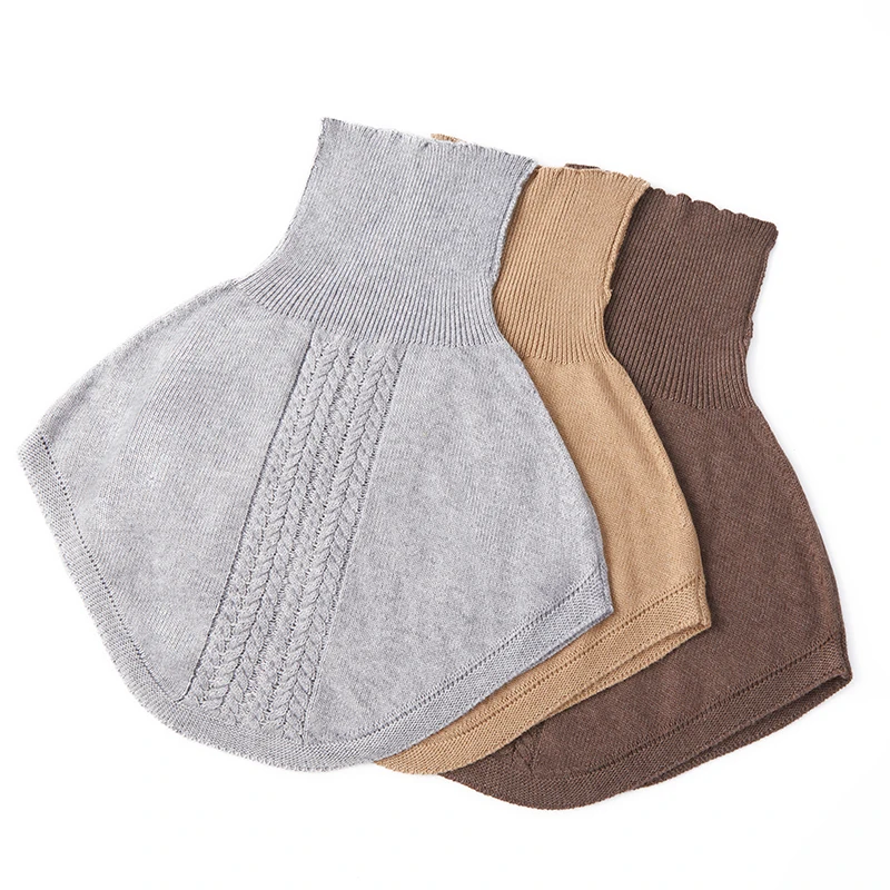 

Женский шерстяной вязаный шарф с кольцом, зимняя водолазка, шейный платок, теплый мягкий кашемировый короткий платок, корейская мода, искусственный воротник для девочек