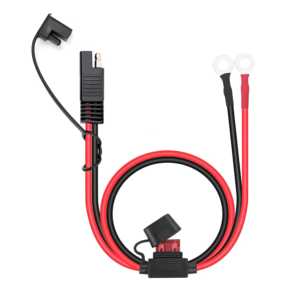 

Charger Cable 18AWG For Motorcycle Battery Terminal To SAE Quick Extension Cable 10A Fuse O Connector Battery Charger Adapter