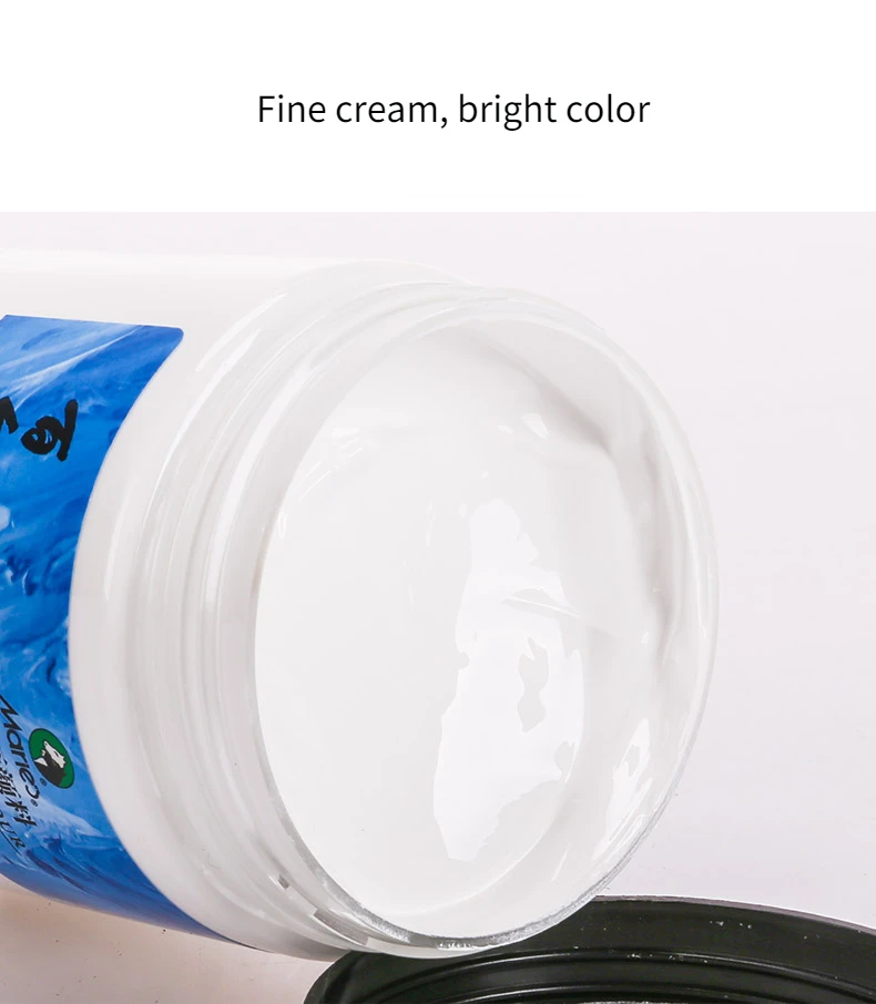300 ml białych farb akrylowych w dużych słoikach do malowania ścian bez utraty koloru Wodoodporne i chroniące przed słońcem artykuły artystyczne — zdjęcie produktu 5