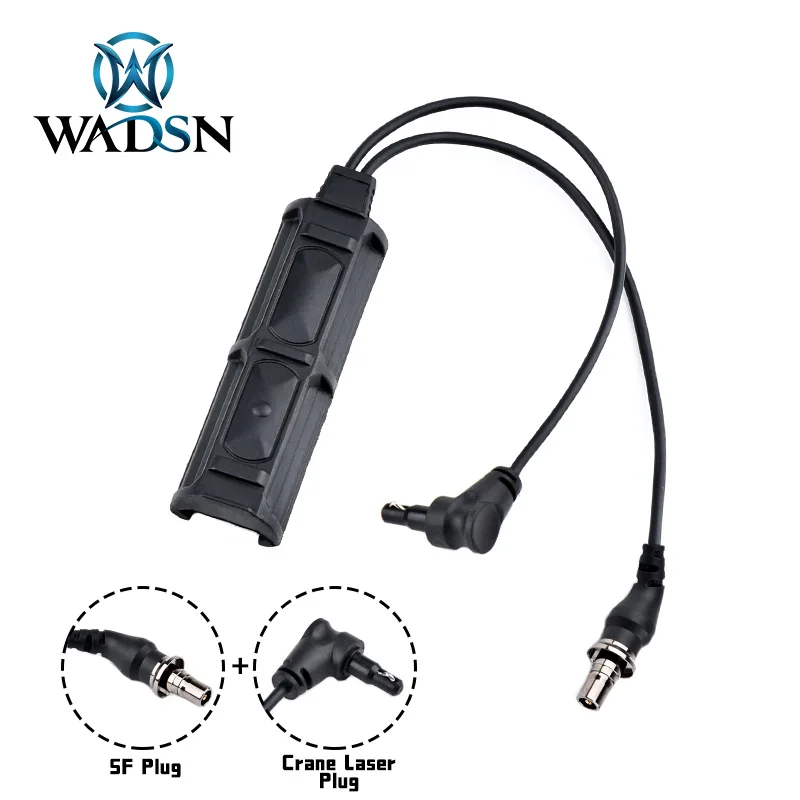 WADSN Remote Dual Pressure Switch SF plug 2.5mm For PEQ DBAL NGAL M300 M600 Tactical Flashlight Hunting Airsoft Accessories