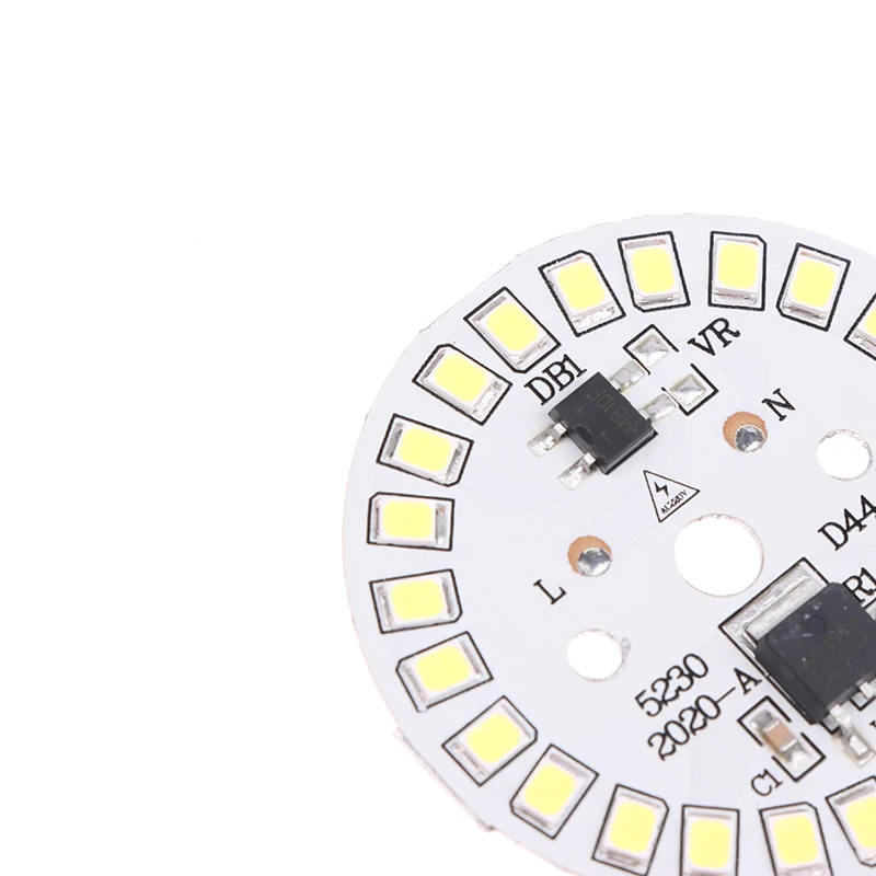 Alto Brilho Lâmpada LED, Placa SMD, Módulo Circular, Fonte Placa, Chip Downlight, Spotlight, AC 220V, 1Pc