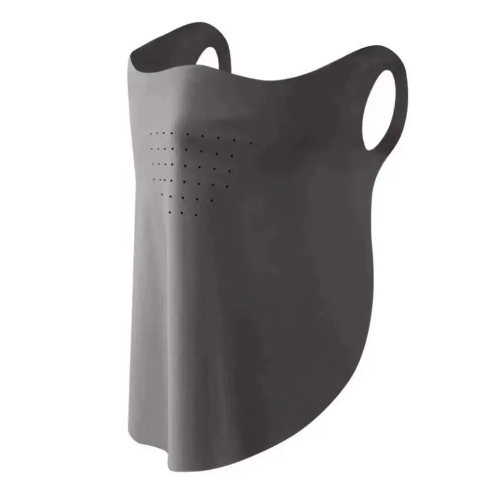 Solid Color Sunscreen Mask UV Protection Sun Proof Bib Ice Silk Mask Face Shield Face Cover Sunscreen Face Scarf Windproof