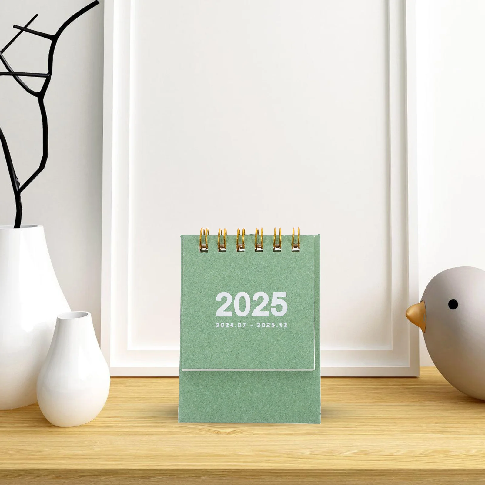 Calendario de escritorio 2025 para mujer, accesorios de pie para el hogar, decoración de hierro