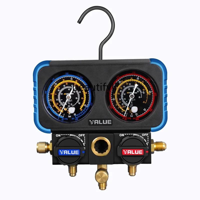 

R22r410r134a Automobile Air Conditioner Refrigerant Coolants Pressure Gauge Fluorination Liquid Double Gauge Group Valve