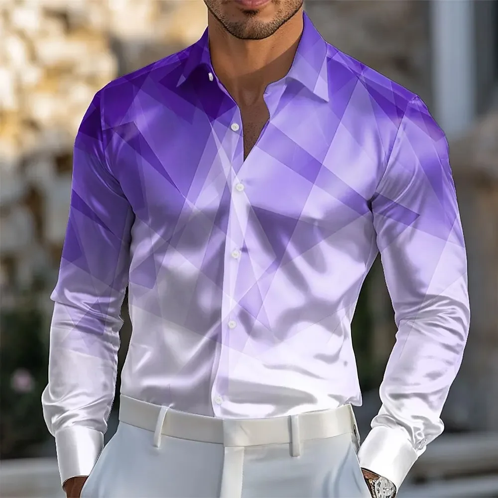 Рисунок 4 - Мужская рубашка с геометрическим узором и принтом