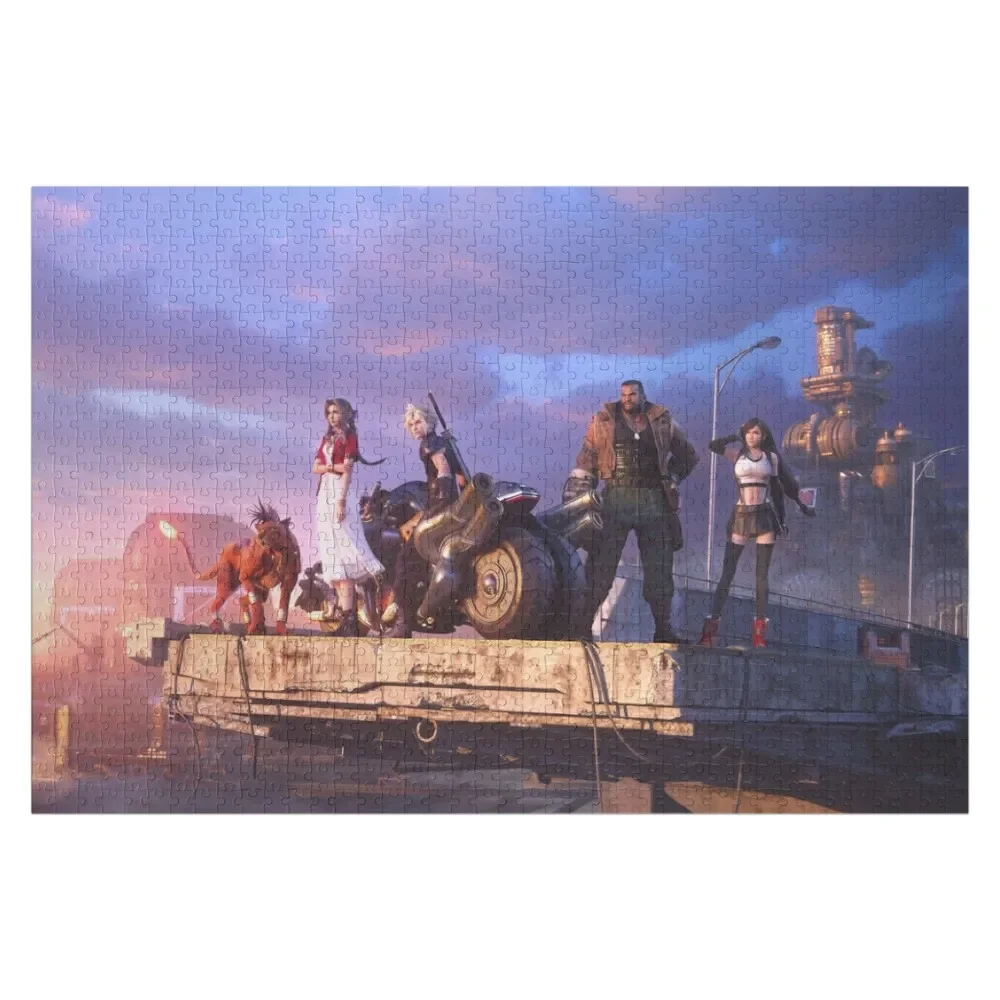 Cloud, Aerith, Tifa, Barret, Red XIII - Ahead On Our Way [Remake] Jigsaw Puzzle Custom Gifts Puzzle