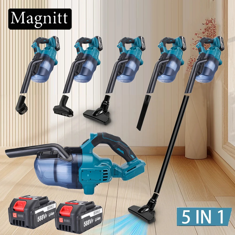 5-in-1 Elektrischer Staubsauger Kabellos Handstaubsauger für Zuhause, Boden, Auto, Tragbares Dual-Use-Reinigungsgerät für Makita 18V Akku