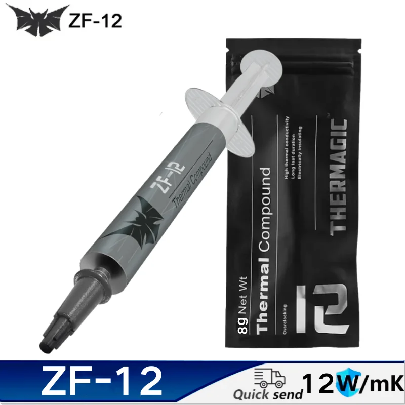 ZF-12 4g/8g 12W/mk Thermal paste Performance Thermal Conductive Grease Paste processor CPU GPU Cooler Cooling Compound Heatsink