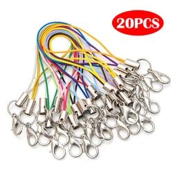 1-20Pcs Hand Wrist Lanyard for Cellphone Lanyard Lariat Cords Lobster Clasp Rope Keychains Hooks Mobile Phone Strap String
