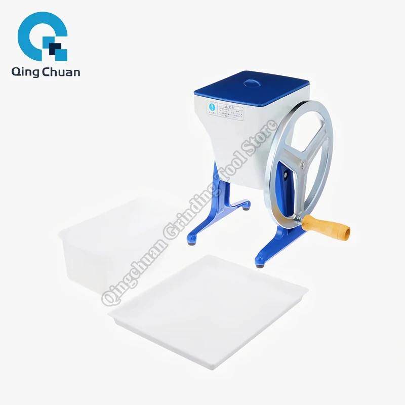 Manual Ice Crusher Hand Crank Ice Breaker 2KG Japanese Style Smoothies Machine Block Shaving Machine Ice Shaver