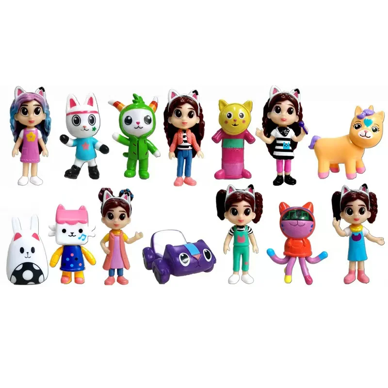 ¡Caliente! Gabbys muñeca juguetes gato sonriente figura abrazo chica Gabby casa mágica figuras de acción decoración navideña juguetes niños regalo de cumpleaños