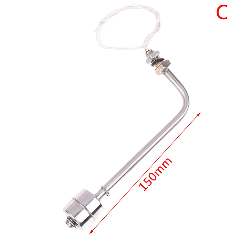 Stainless Steel Float Switch Right Angle Vertical Head Level Sensor Liquid Water Tank