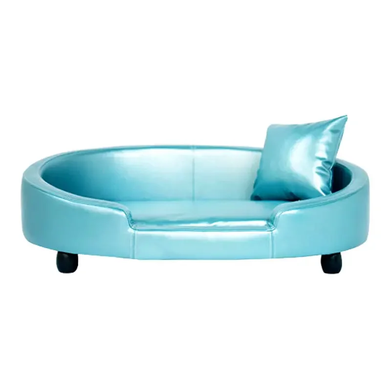 Luxury Elevated Large Wood Wooden Dog Bed Portable Pet Beds Cabinet With Blanket Soft For Dogs Cave,All Season Can Use