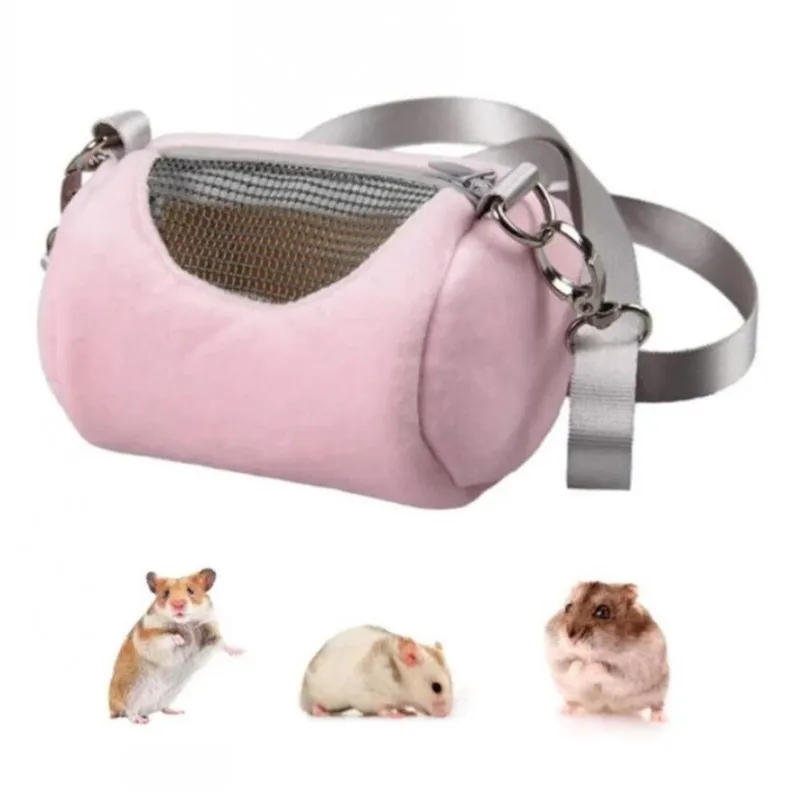 Pet Cage Hamster Design Soft Practical House Travel Portable Squirrel Visible Mesh Hamster Carrier Bag